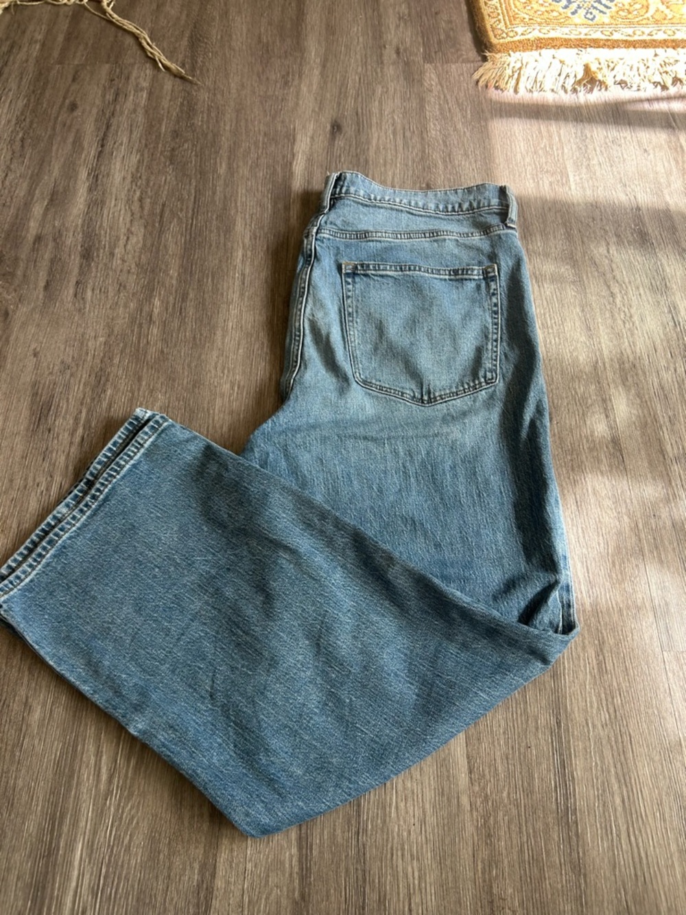 J. Crew Medium Blue High-Rise Wide-Leg Jeans
